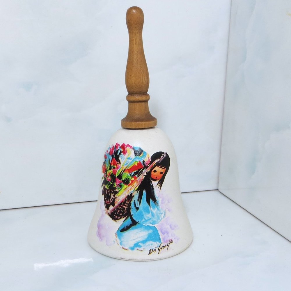 De Grazia ~ Arizona Museum Hand Painted & Signed Pottery Bell ~